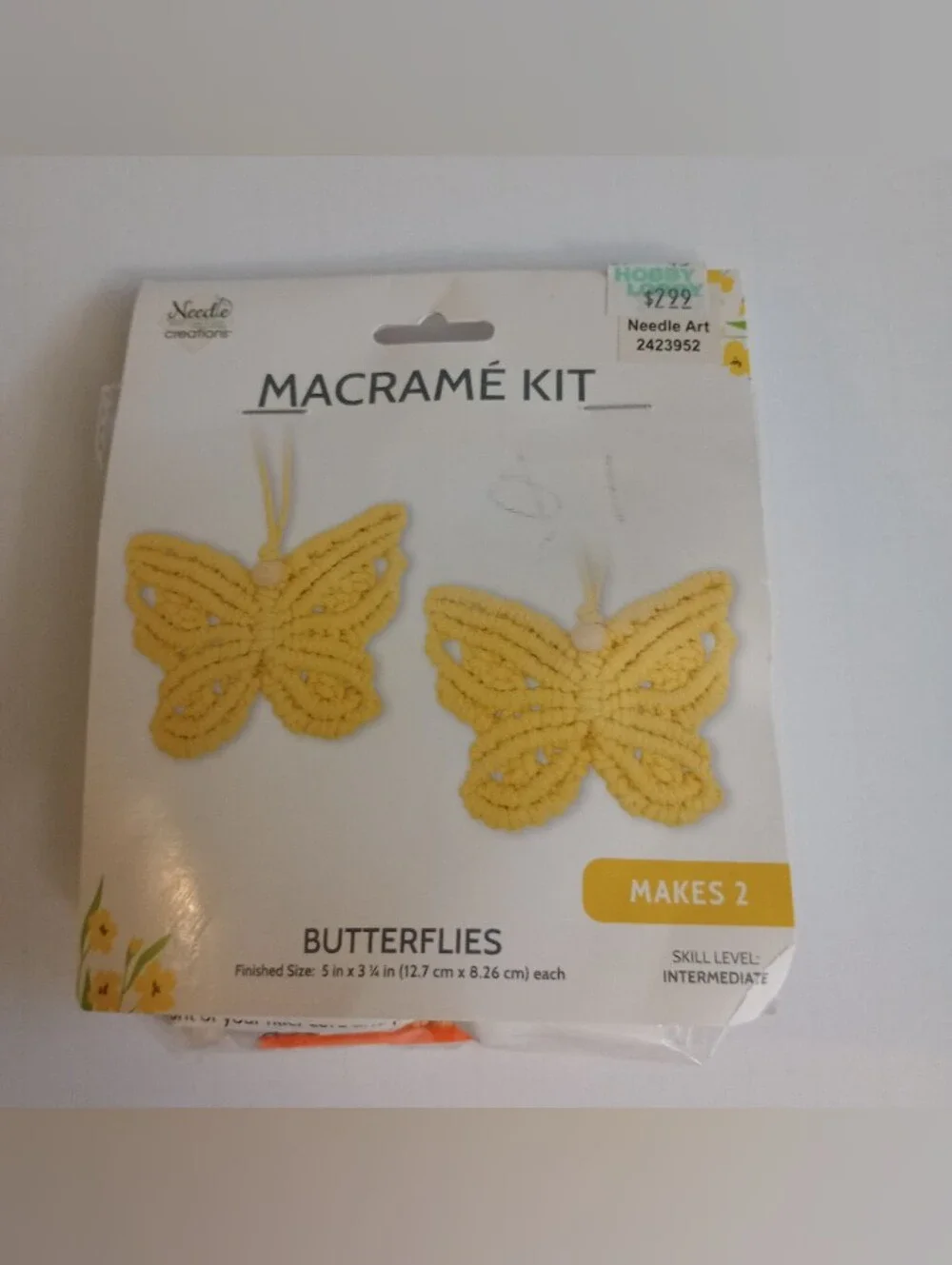 Fabric Editions Butterfly Macrame Kit Skill Level Intermediate